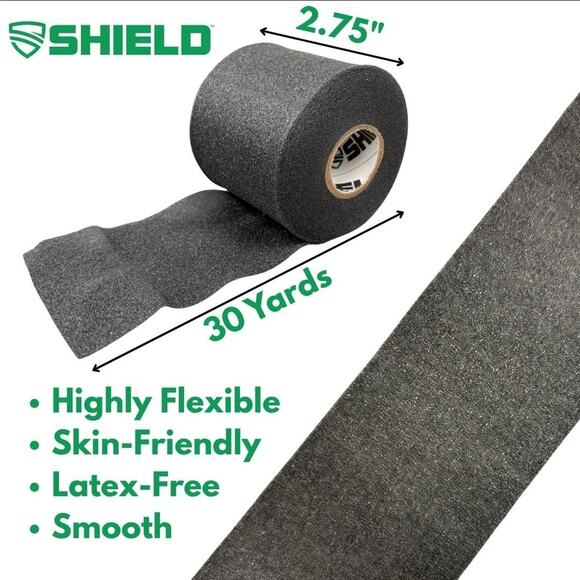 Sheild Athletic Foam Tape 3 Pack Black Sports Underwrap 2.75" X 30Yds, 90 Total - Picture 2 of 4